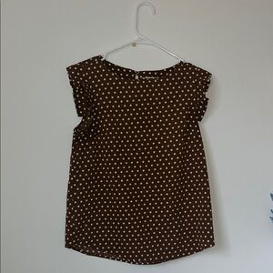 Brown Polka Dot Blouse